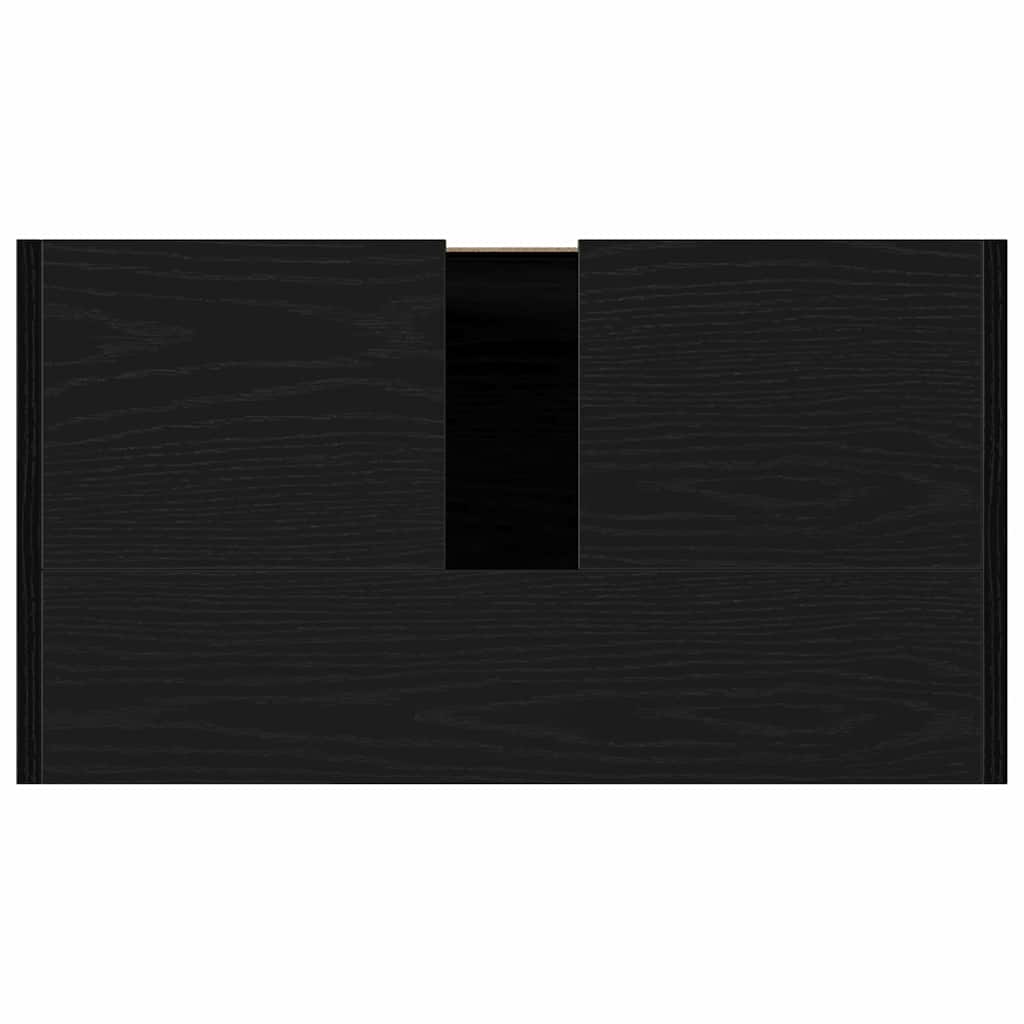 Bathroom Cabinet Black Oak 60 x 33 x 61 cm Engineered Wood