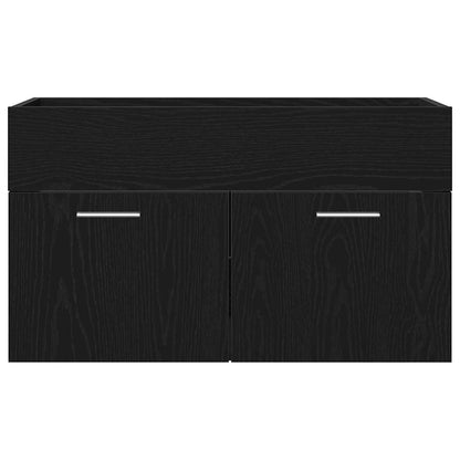 Sink cabinet Black Oak 38.5 x 100 x 46 cm Engineered Wood