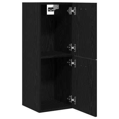 Bathroom Cabinet Black Oak 30 x 30 x 80 cm Engineered Wood