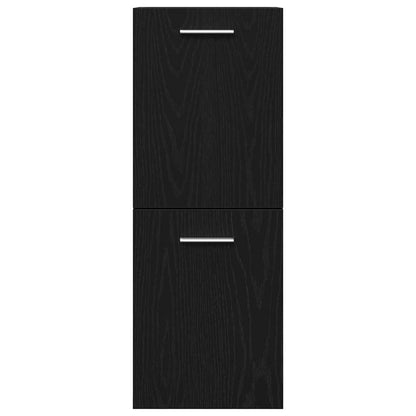 Bathroom Cabinet Black Oak 30 x 30 x 80 cm Engineered Wood