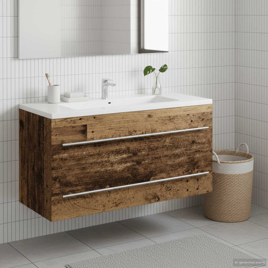 Sink cabinet Old Wood 100 x 38.5 x 48 cm Engineered Wood