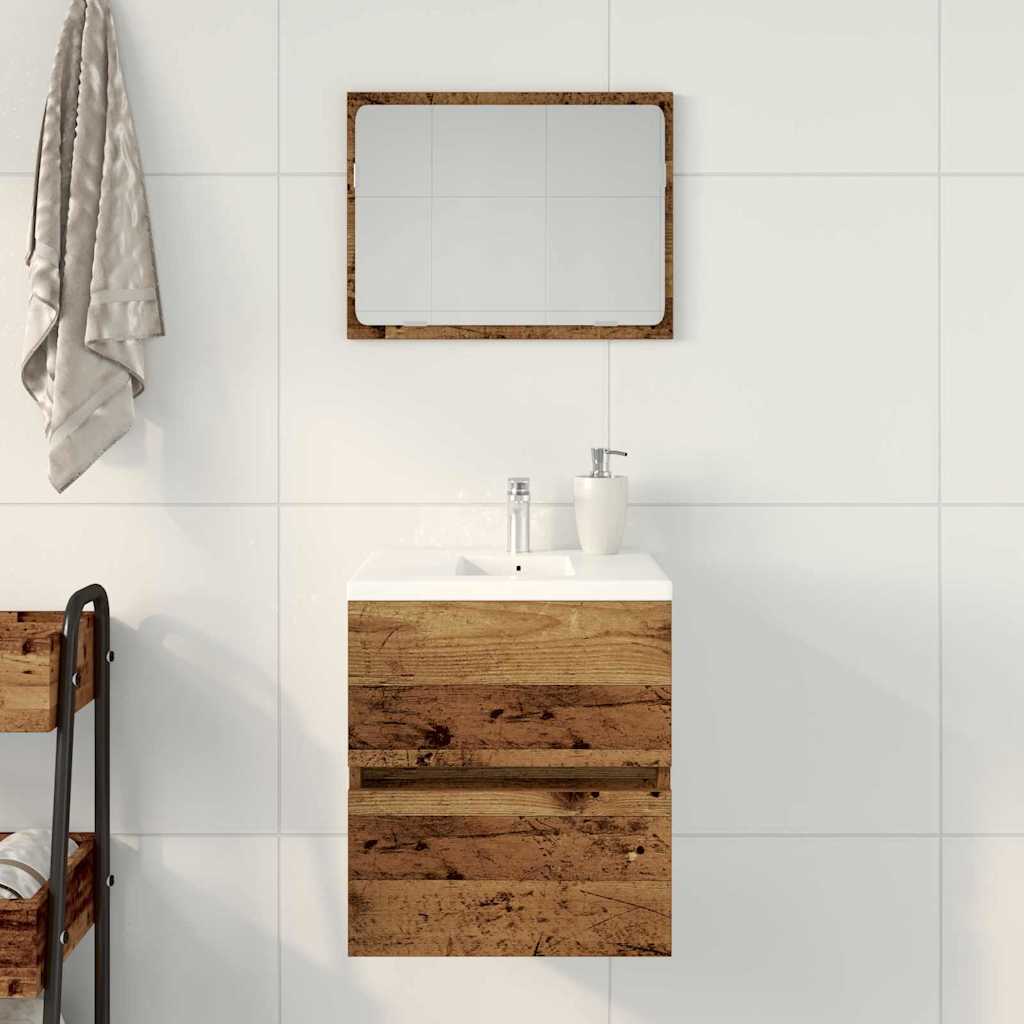 Bathroom Sink Cabinet with Drawer Old Wood 41 x 38.5 x 45 cm