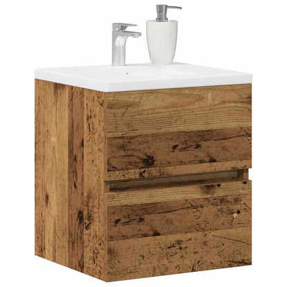 Bathroom Sink Cabinet with Drawer Old Wood 41 x 38.5 x 45 cm