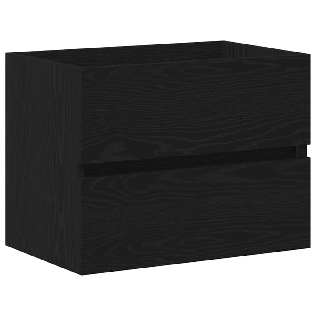 Bathroom Sink Cabinet with Drawer Black Oak 60 x 38.5 x 45 cm
