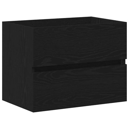Bathroom Sink Cabinet with Drawer Black Oak 60 x 38.5 x 45 cm