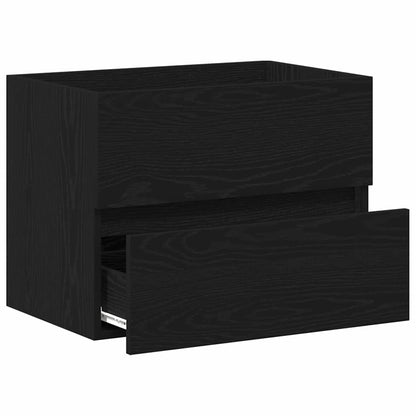 Bathroom Sink Cabinet with Drawer Black Oak 60 x 38.5 x 45 cm