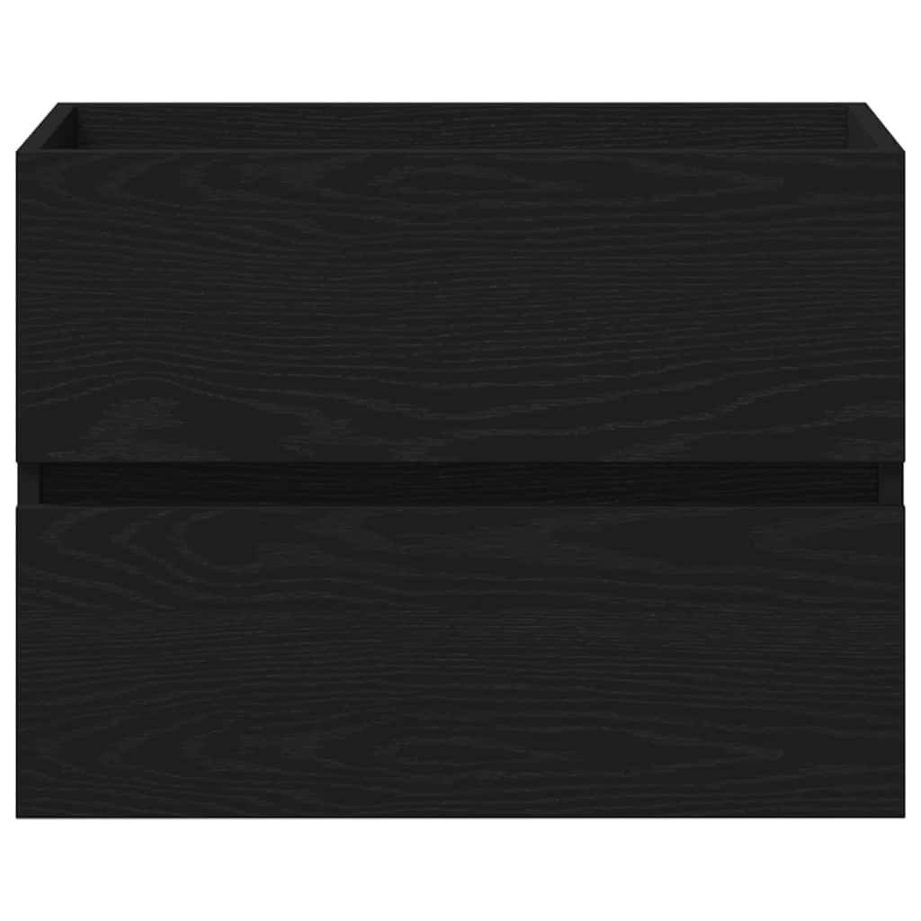 Bathroom Sink Cabinet with Drawer Black Oak 60 x 38.5 x 45 cm