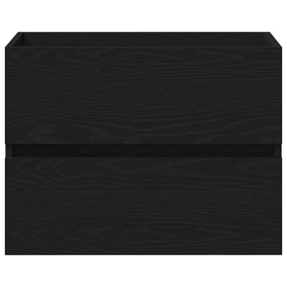 Bathroom Sink Cabinet with Drawer Black Oak 60 x 38.5 x 45 cm
