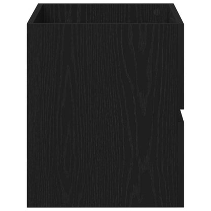 Bathroom Sink Cabinet with Drawer Black Oak 60 x 38.5 x 45 cm