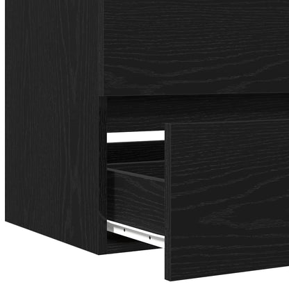 Bathroom Sink Cabinet with Drawer Black Oak 90 x 38.5 x 45 cm