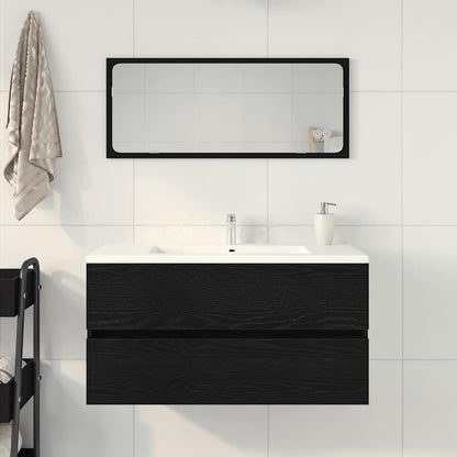 Bathroom Sink Cabinet with Drawer Black Oak 90 x 38.5 x 45 cm