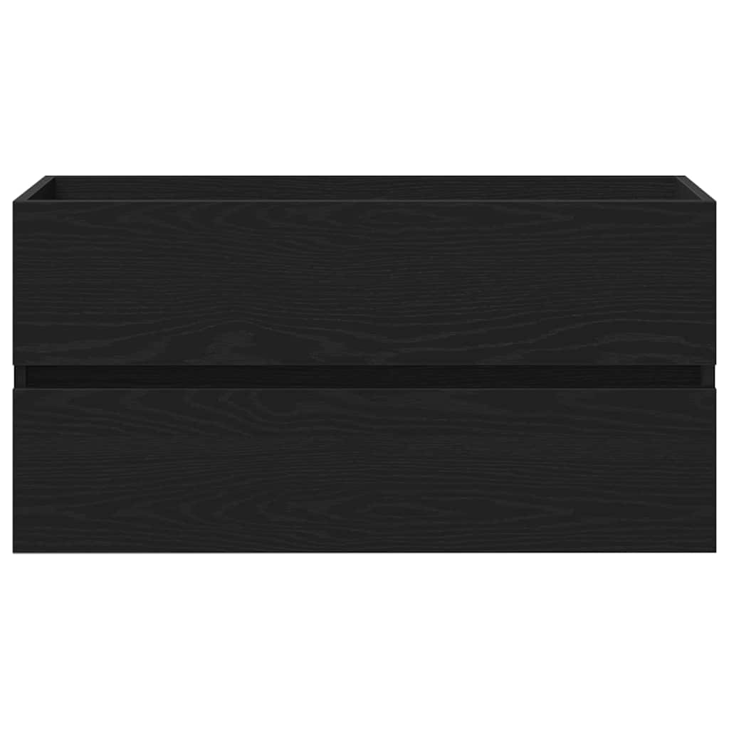 Bathroom Sink Cabinet with Drawer Black Oak 90 x 38.5 x 45 cm