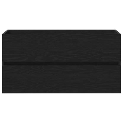 Bathroom Sink Cabinet with Drawer Black Oak 90 x 38.5 x 45 cm