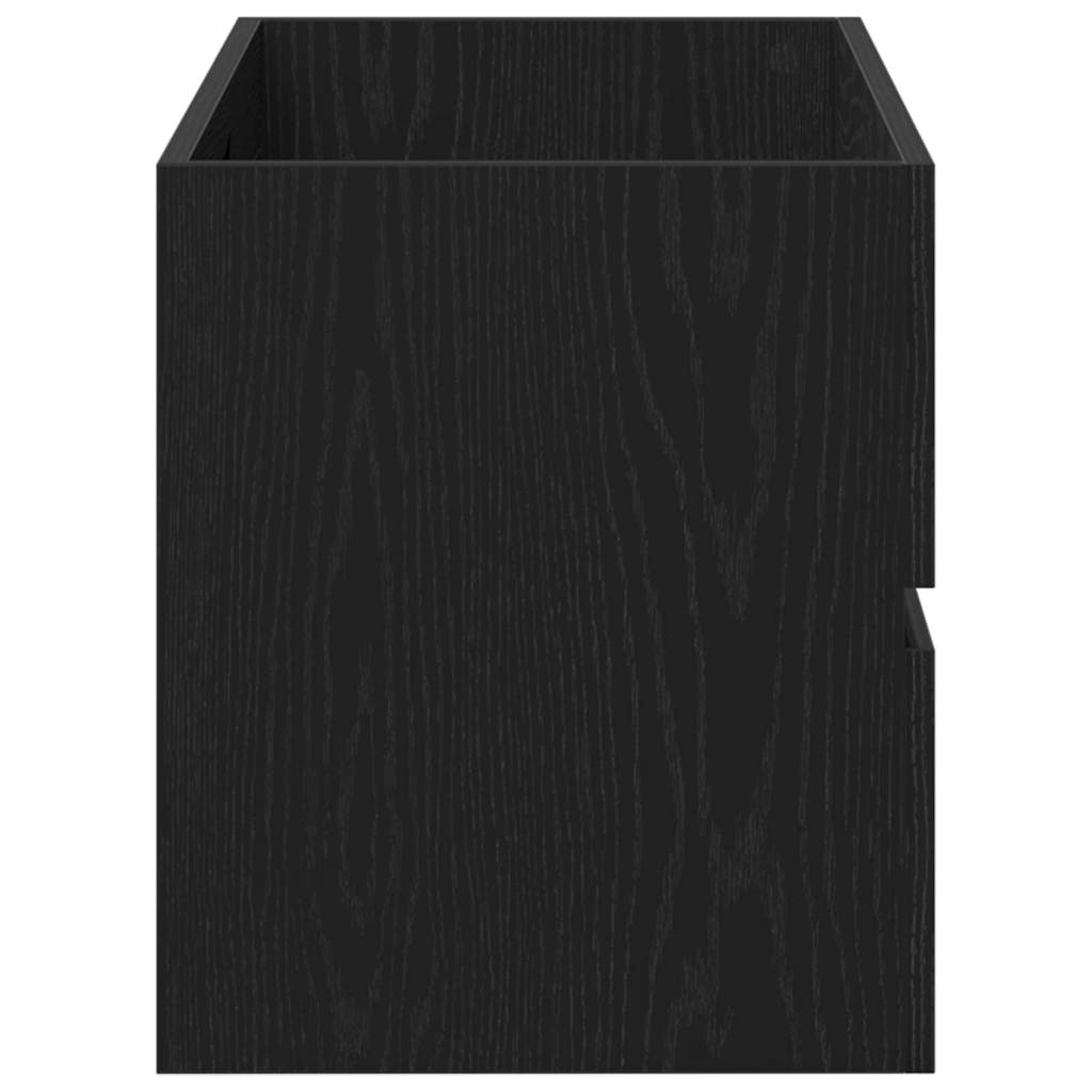 Bathroom Sink Cabinet with Drawer Black Oak 90 x 38.5 x 45 cm