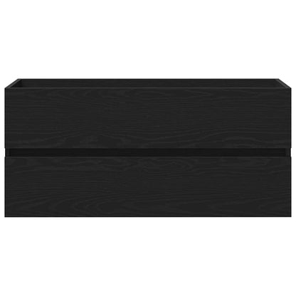 Sink Cabinet Black Oak 100x38.5x45 cm Engineered Wood