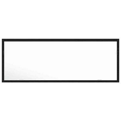 LED Bathroom Mirror Black Oak 100 x 8.5 x 37 cm Glass