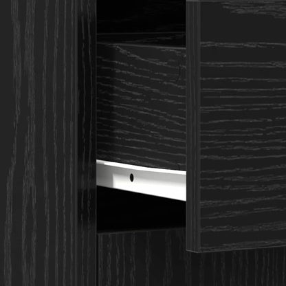 Bathroom Cabinet Black Oak 60 x 33 x 80 cm Engineered Wood