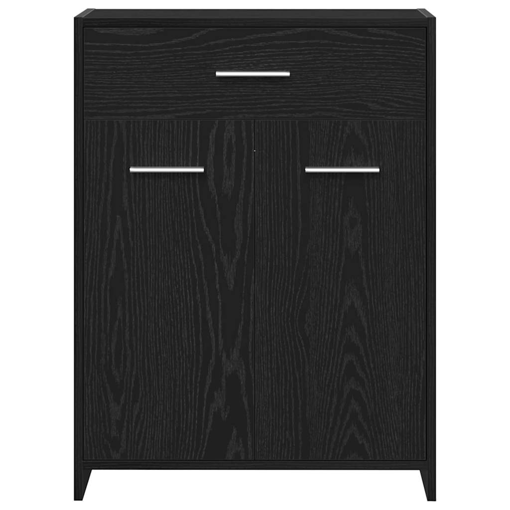 Bathroom Cabinet Black Oak 60 x 33 x 80 cm Engineered Wood