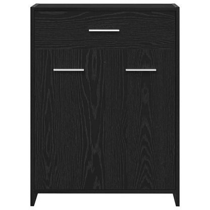 Bathroom Cabinet Black Oak 60 x 33 x 80 cm Engineered Wood
