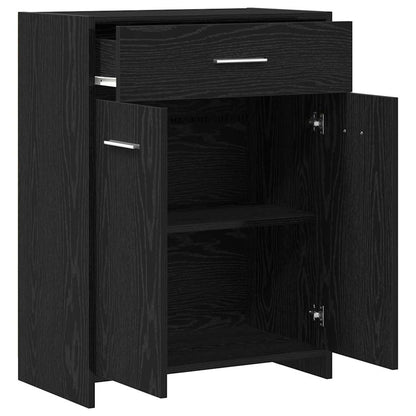Bathroom Cabinet Black Oak 60 x 33 x 80 cm Engineered Wood