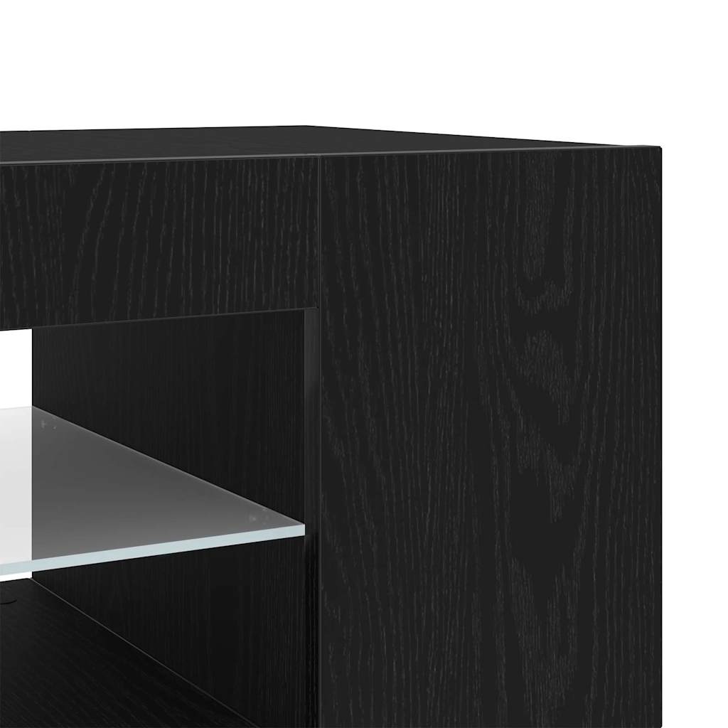 TV Cabinet Black Oak 135 x 39 x 30 cm Engineered Wood