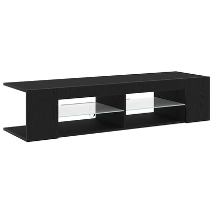 TV Cabinet Black Oak 135 x 39 x 30 cm Engineered Wood