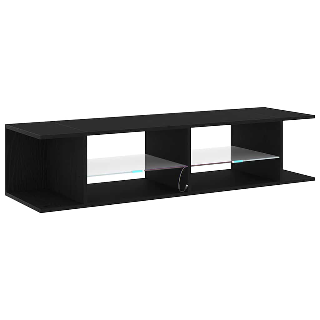 TV Cabinet Black Oak 135 x 39 x 30 cm Engineered Wood