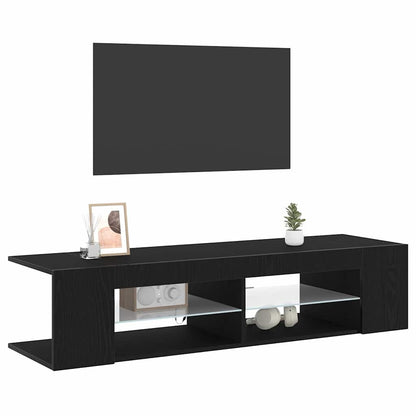 TV Cabinet Black Oak 135 x 39 x 30 cm Engineered Wood