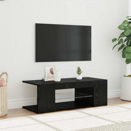 TV Cabinet Black Oak 90 x 39 x 30 cm Engineered Wood
