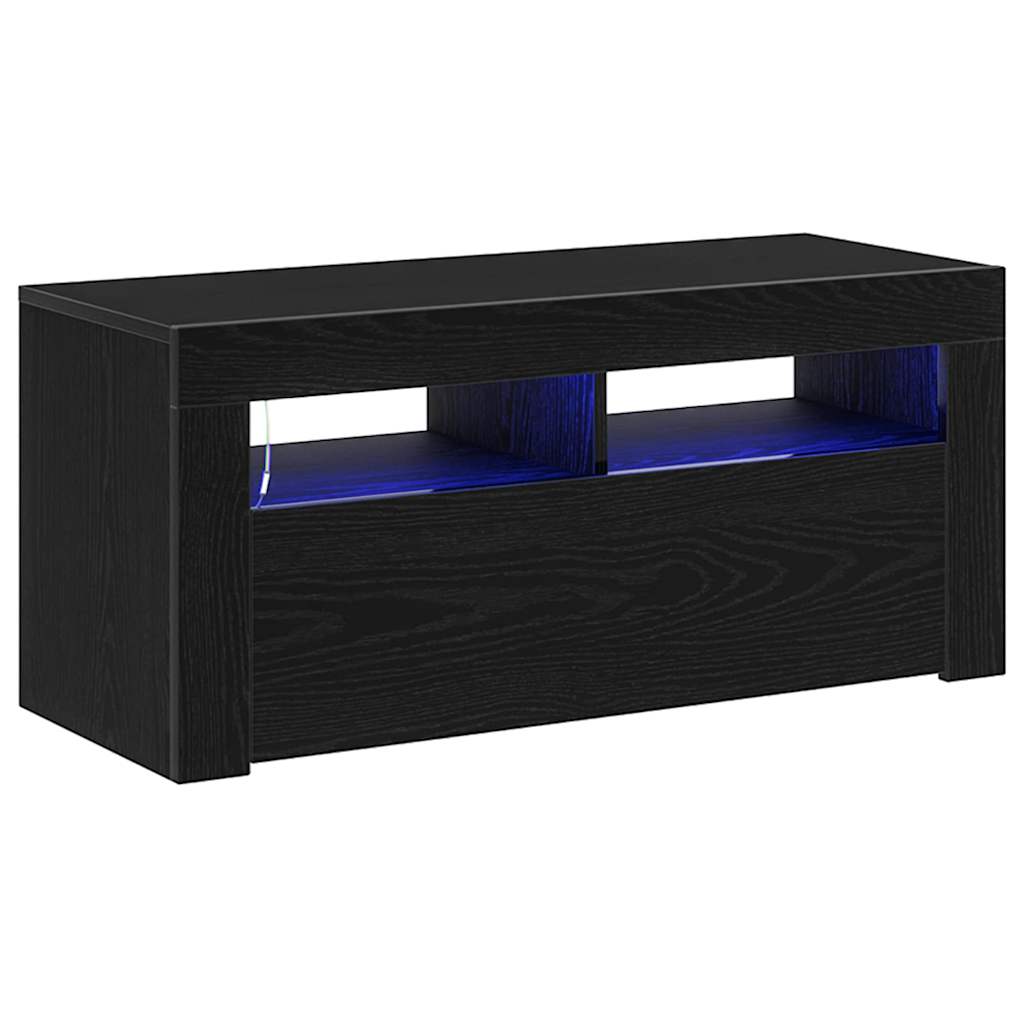 TV Cabinet Black Oak 90 x 39 x 30 cm Engineered Wood
