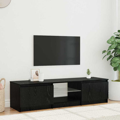 TV Cabinet Black Oak 140 x 38.5 x 36 cm Engineered Wood