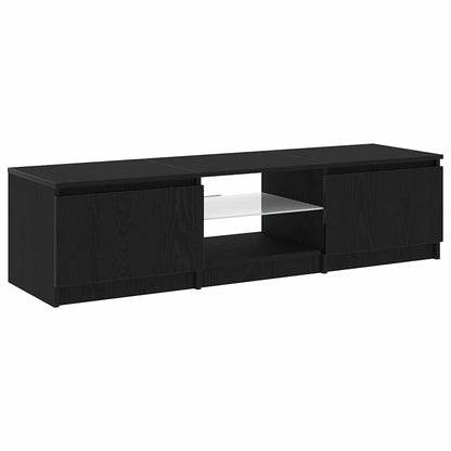 TV Cabinet Black Oak 140 x 38.5 x 36 cm Engineered Wood