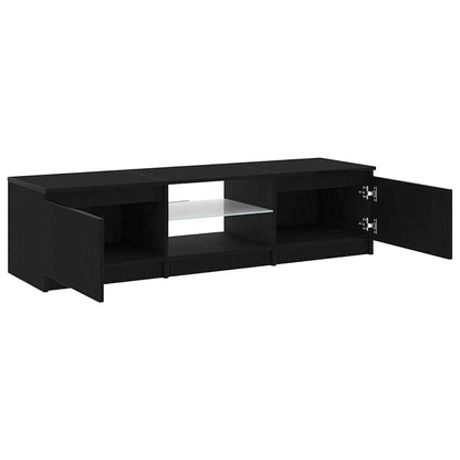 TV Cabinet Black Oak 140 x 38.5 x 36 cm Engineered Wood