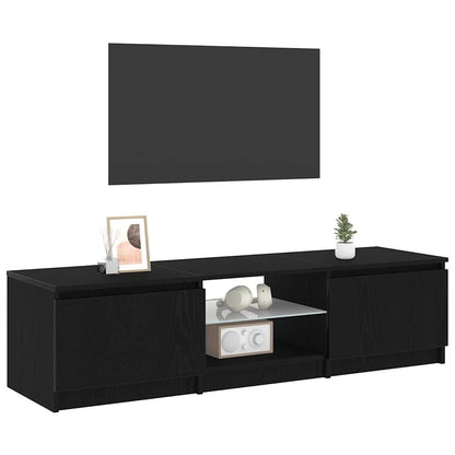 TV Cabinet Black Oak 140 x 38.5 x 36 cm Engineered Wood