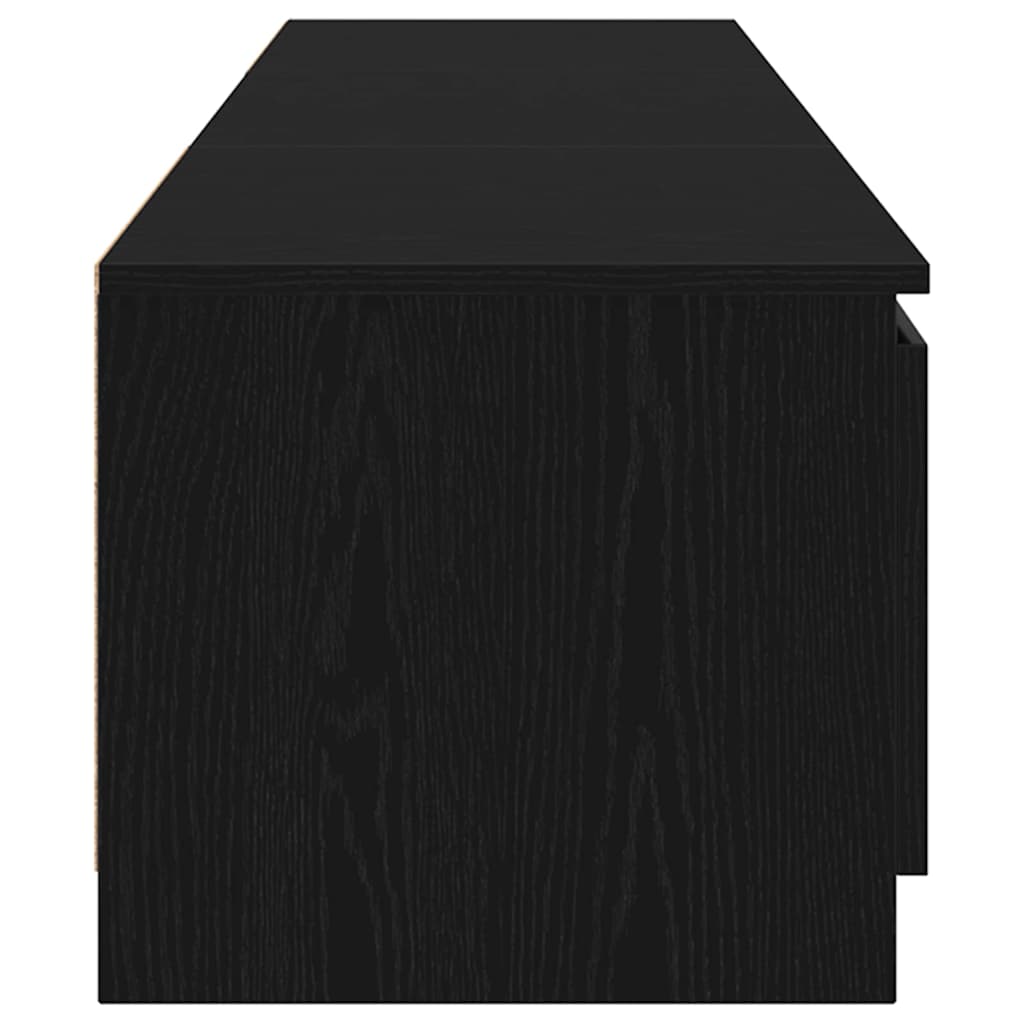 TV Cabinet Black Oak 140 x 38.5 x 36 cm Engineered Wood