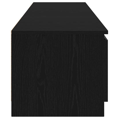 TV Cabinet Black Oak 140 x 38.5 x 36 cm Engineered Wood