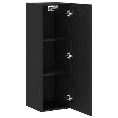Wall TV Cabinet Black oak 30.5 x 30 x 90 cm Engineered wood