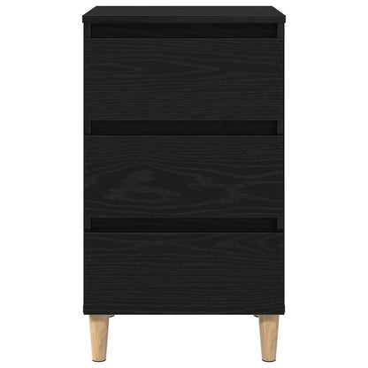Bedside Cabinet Black oak 40 x 35 x 69 cm Engineered wood