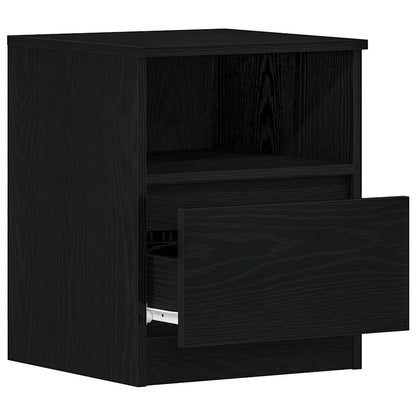 Bedside Cabinet 2 pcs Black oak 40 x 40 x 50 cm Engineered wood