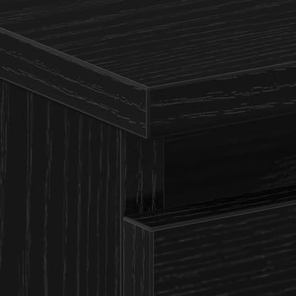 Bedside Cabinet with Drawer 2 pcs Black oak 50 x 40 x 43.5 cm