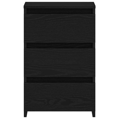 Bedside Cabinet Black oak 40 x 35 x 62.5 cm Engineered wood