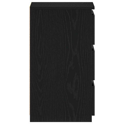 Bedside Cabinet Black oak 40 x 35 x 62.5 cm Engineered wood