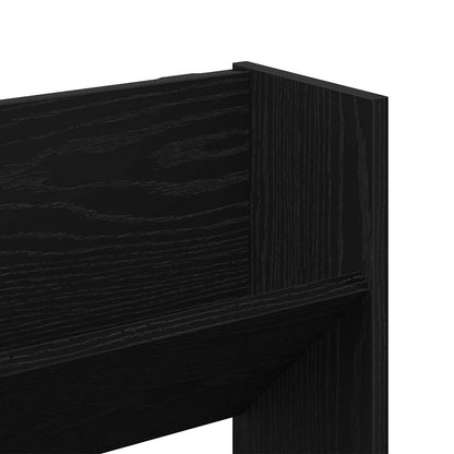 Wall Shoe Cabinet with Shelf 2 pcs Black oak 80 x 18 x 90 cm