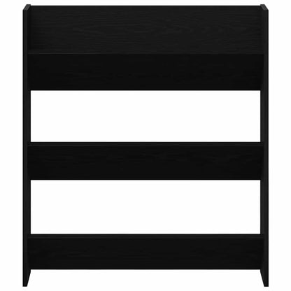Wall Shoe Cabinet with Shelf 2 pcs Black oak 80 x 18 x 90 cm