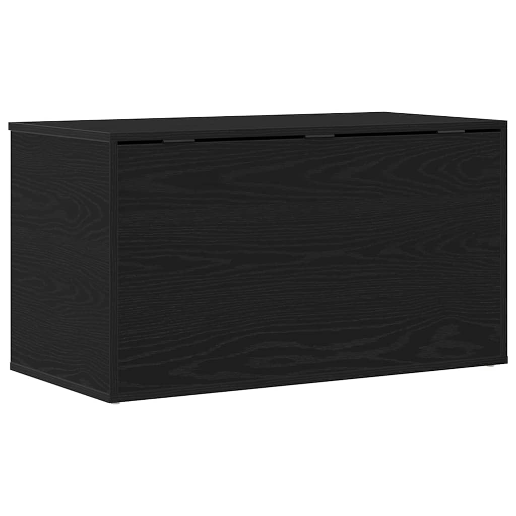 Storage Box Black Oak 84 x 42 x 46 cm Engineered Wood