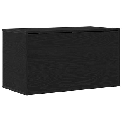 Storage Box Black Oak 84 x 42 x 46 cm Engineered Wood