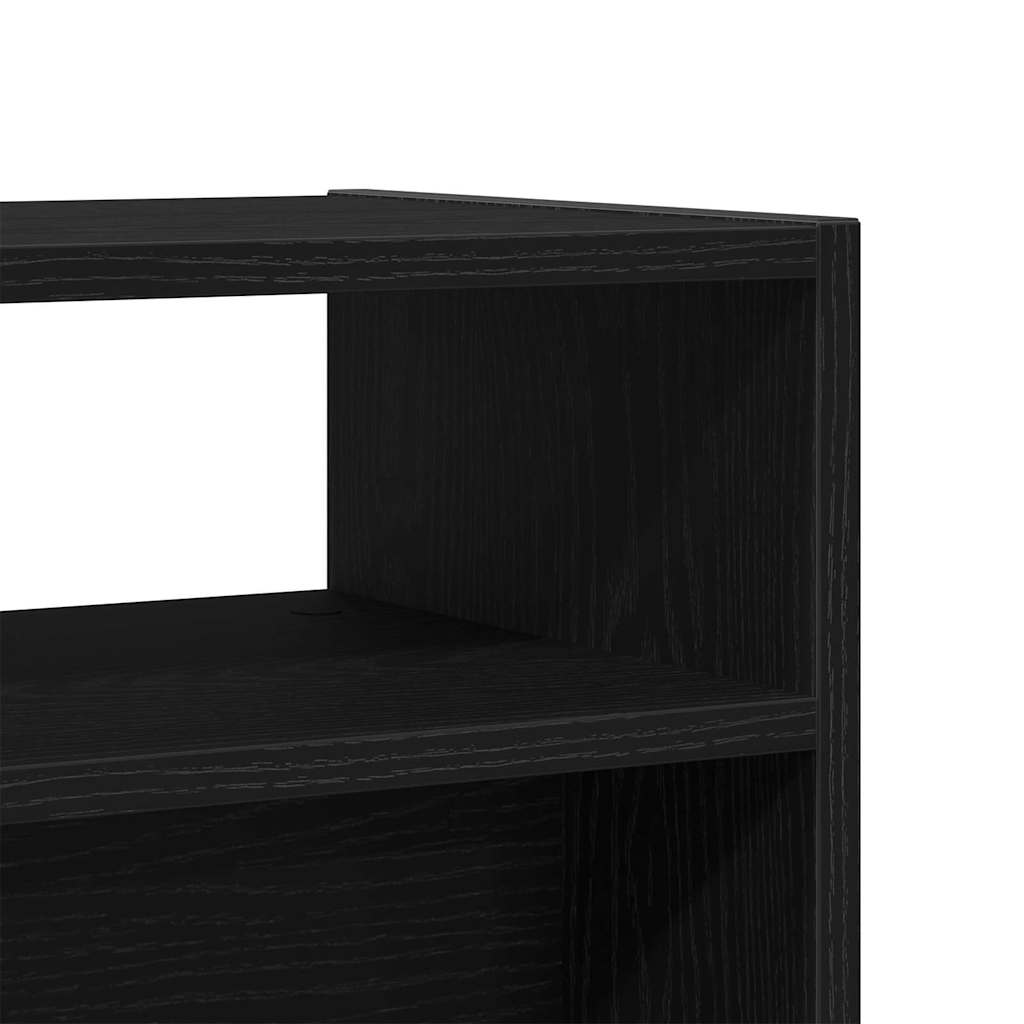 Console Table Black Oak 78 x 30 x 80 cm Engineered Wood