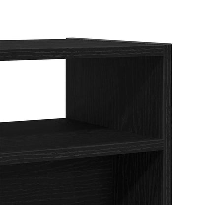 Console Table Black Oak 78 x 30 x 80 cm Engineered Wood