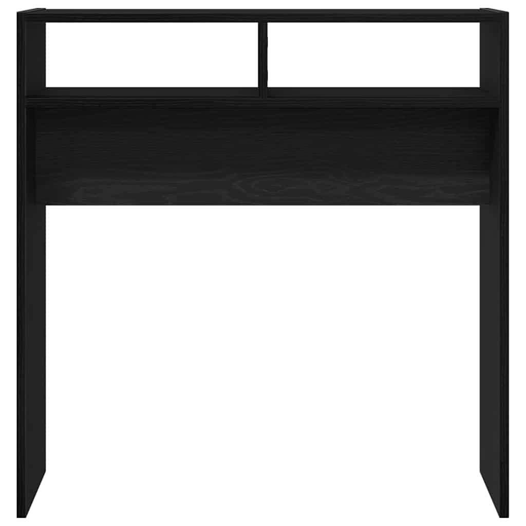 Console Table Black Oak 78 x 30 x 80 cm Engineered Wood