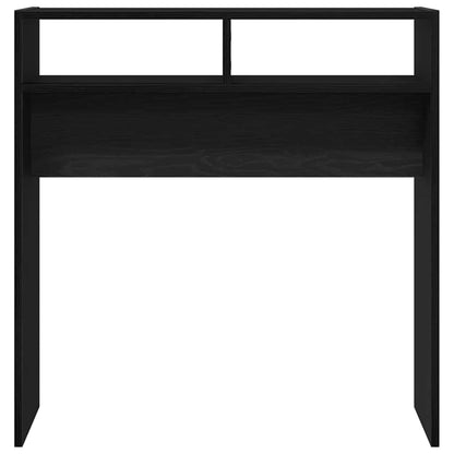 Console Table Black Oak 78 x 30 x 80 cm Engineered Wood